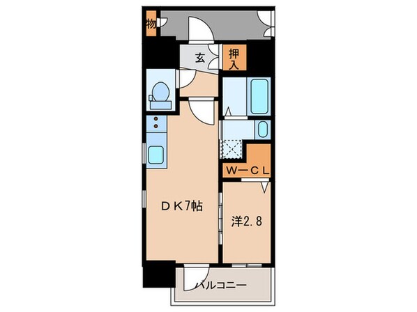 ｴｽﾃﾑｺｰﾄ名古屋黒川ｼｬﾙﾏﾝの物件間取画像